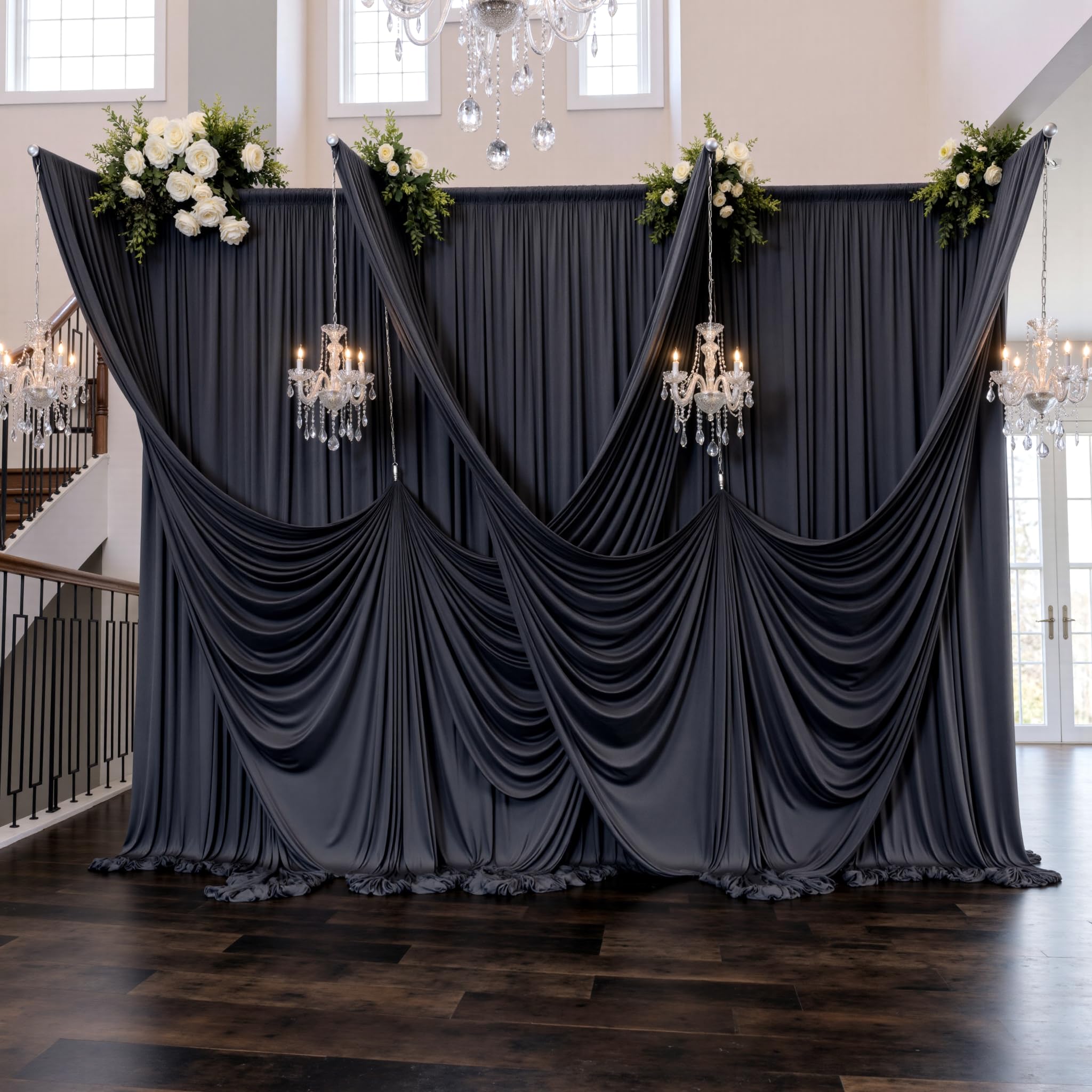 Amazon.com : 20ftx12ft Black Backdrop Curtain -Wrinkle Free Black